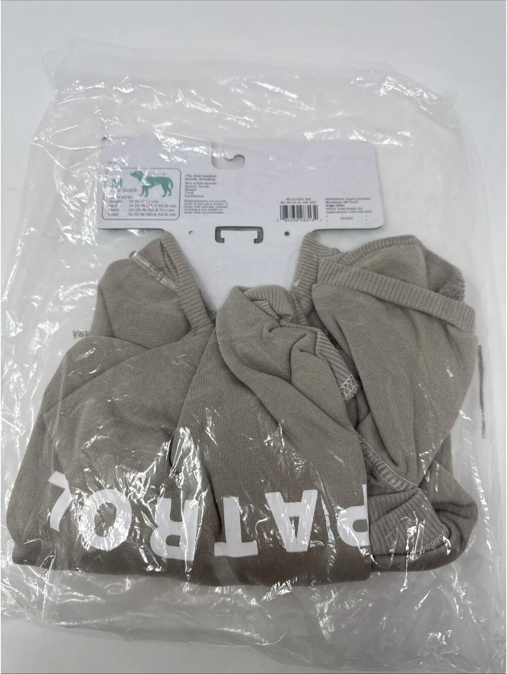Boots & Barkley Medium sweatshirt pet apparel Squirrel Patrol Tan Dogs Or Cats